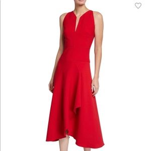 Roland Mouret red midi dress NWT